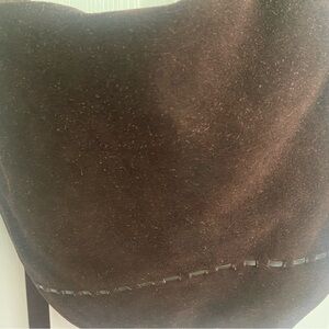 Brown Suede Shoulder Bag
